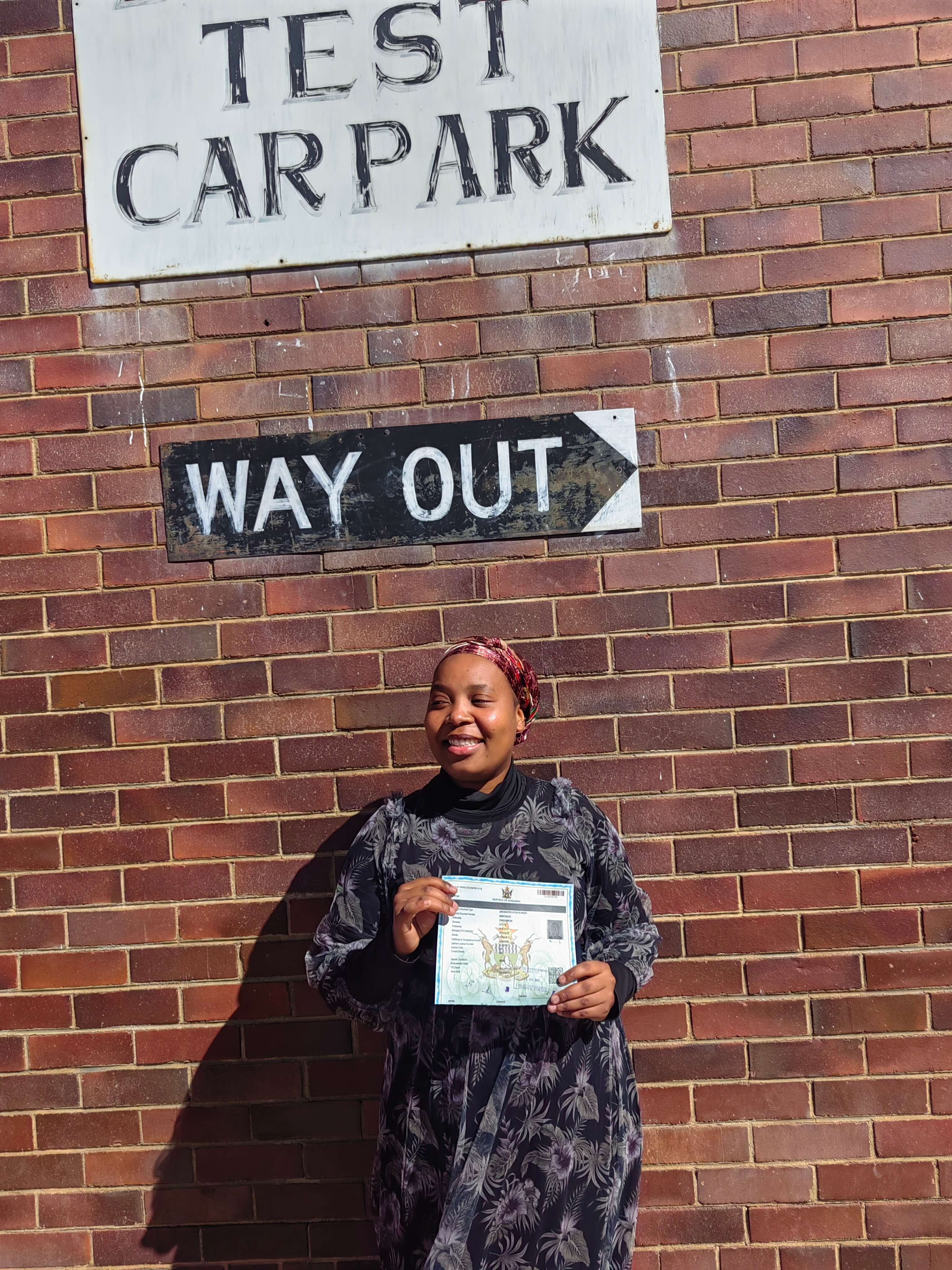 A Plus learner success story at the test car park